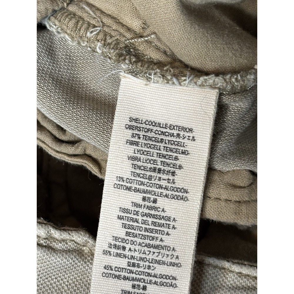 Free People Wide Leg Relaxed Fit Pleated Tie Waist Pant Size 6 Begie HR HW EUC - Picture 5 of 5